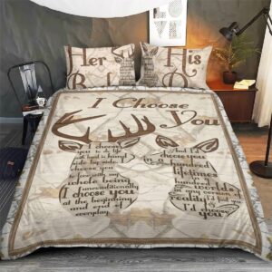 Deer Couple Bedding Set I Choose You