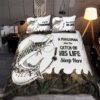 Fishing Couple Bedding Set Great Fisherman And His Best Catch