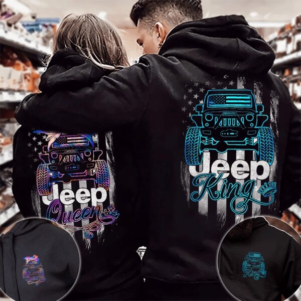 Jeep Couple Hoodie Jeep King Jeep Queen