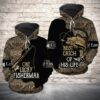Matching Fishing Couple 3D All Over Hoodie One Lucky Fisherman Best Catch Of His Life