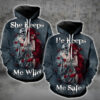 Matching Skull Couple All Over Hoodie He Keeps Me Safe She Keeps Me Wild