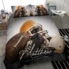 Personalized Football Bedding Set America Football Vintage Player