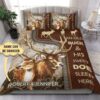 Personazed Deer Couple Bedding Set An Old Buck And His Sweet Doe Sleep Here