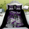 Trucker Bedding Set Stay Low Dead Truck With Death