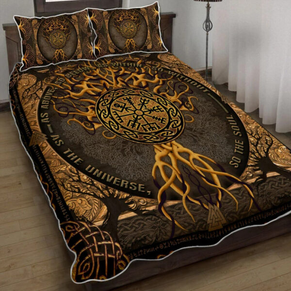 Viking Bedding Set As The Universe So The Soul