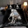 White Horse Bedding Set