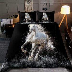 White Horse Bedding Set