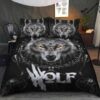 Wolf Bedding Set Black